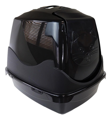 Banheiro Cat Toilette Happy Cat Com Carvão Ativado - Preto