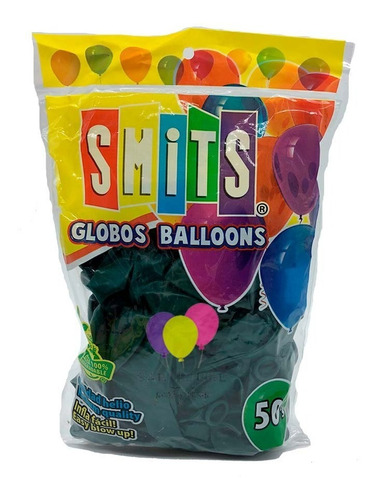 Globos Smits #9 C/50 Estandar Colores Smi1x1 Color Verde