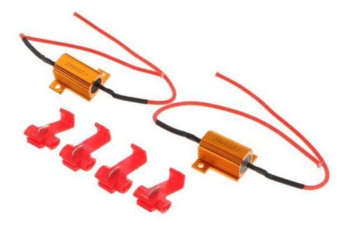 2 X 2pcs12v 25w 10 Ohm Led Resistencias De Carga