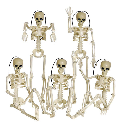5 Piezas De Decoraciones De Esqueletos De Halloween, 16 PuLG