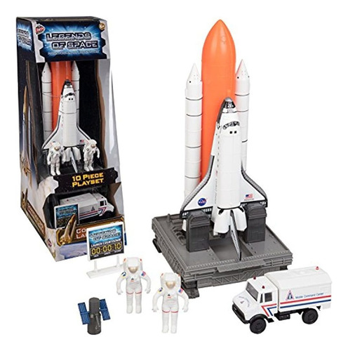 Space Shuttle Y Toy Rocket Ship Set - 10 Piezas Complejo
