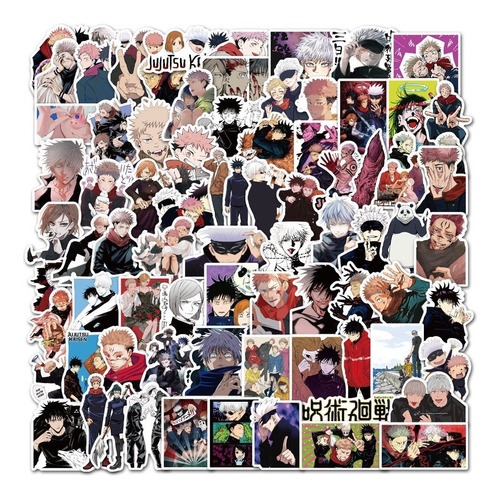 Jujutsu Kaisen 100 Calcomanias Stickers Contra Agua Anime 