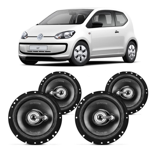 Kit Alto Falante Vw Up 2014 A 2017 Bravox 240w Rms 4 Portas