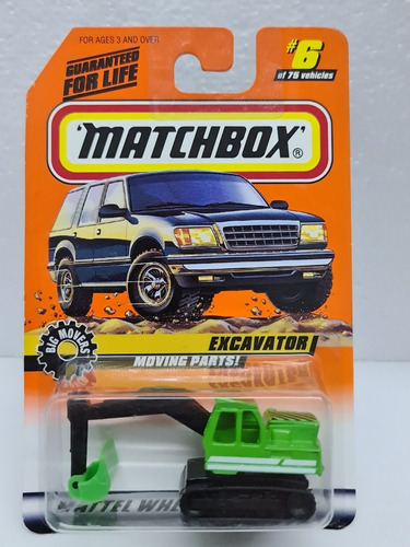 Matchbox Excavator Moving Parts En Blister Misrecuerdosmx