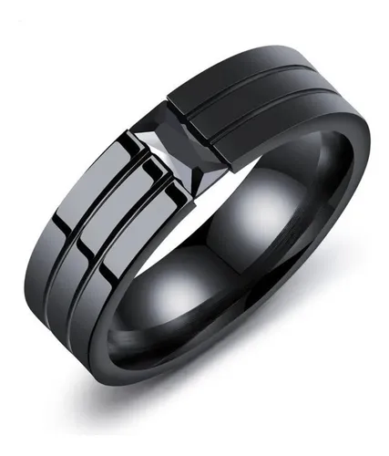 Anillo acero quirurgico negro sale