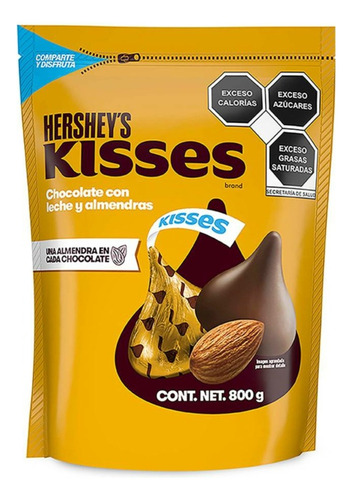 Choc Con Leche Kisses Almendras Dulces Hersheys Cremoso