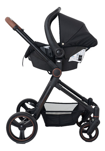 Carrinho Ivy Trio Black Com Bebê Conforto E Base Galzerano