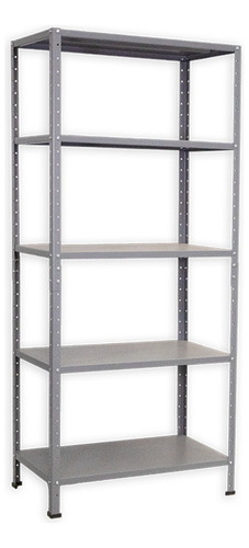 Anaquel Estante Metálico Adf 5 Niveles 190x84x60cm Cal.24 Color Gris