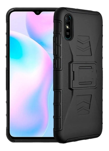 Funda De Uso Rudo + Clip Para Xiaomi Redmi 9a