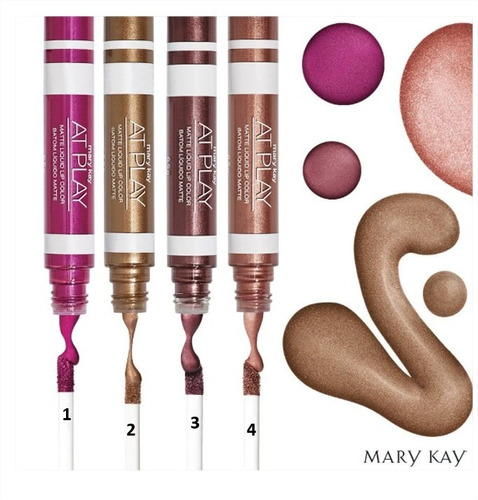 Labial Liquido Mate Mary Kay At Play Con Acabado Metalico