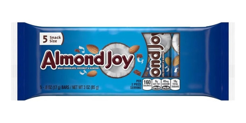 Chocolate Almond Joy 5 Snack Size Barra De 17 G. Combo 4 Pac