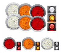 Comprar 6 Plafones 24 Led Redondo Camion Cuarto Estrobo Stop 12-24vf