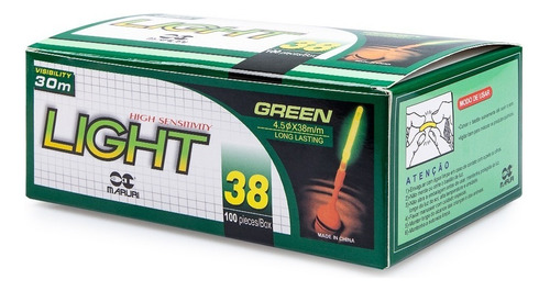 Luz Química Maruri Power Light 4.5x38mm-caixa C/50x2-100pcs Cor Verde