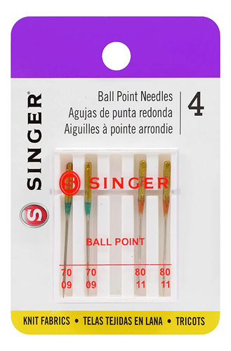 Singer  Agujas Universales Para Máquina De Punta De Bola, .