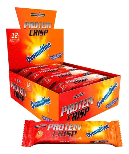 Barra Integralmedica Proteinas Nutricionalesportivo Protein Crisp Bar 12 Unidades 540g Display