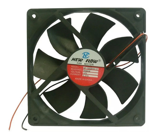 Mini Ventilador New Flow 120x120x25mm 12v 2150rpm- 2 Unidade