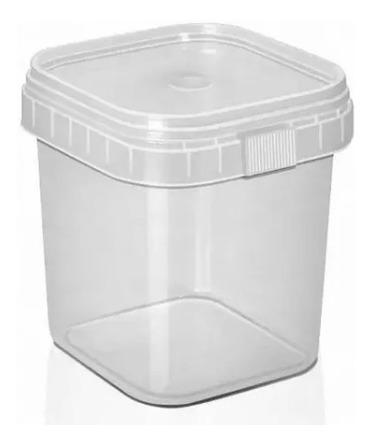 Imagem 1 de 1 de Pote Quadrado Bolo Pote Doce 220ml Tp Freezer 20pctx10 Un.