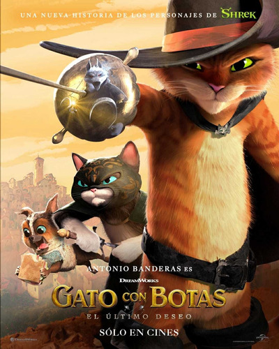 Póster Original De Cine El Gato Con Botas El Último Deceo 