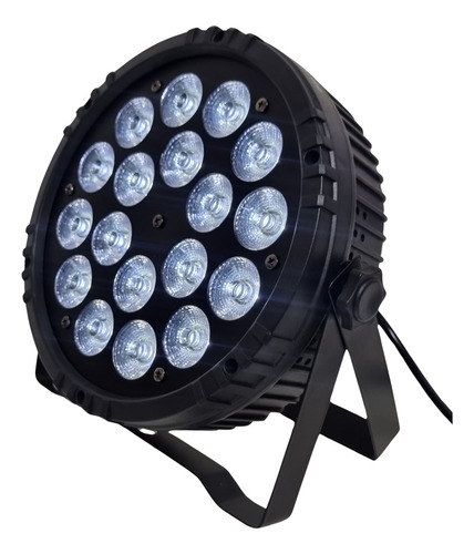 4 Refletor Par 64 Slim 18 Leds 12w Rgbw Quadriled Dmx