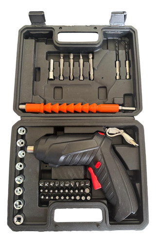 Parafusadeira Elétrica Portátil Bateria Usb 4.2v Kit 45 Pçs