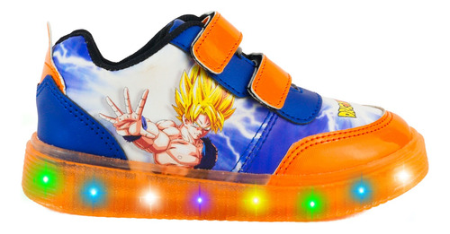 Tenis Niño Dragon Ball Luces Leds Anime Goku Gohan 780-rng