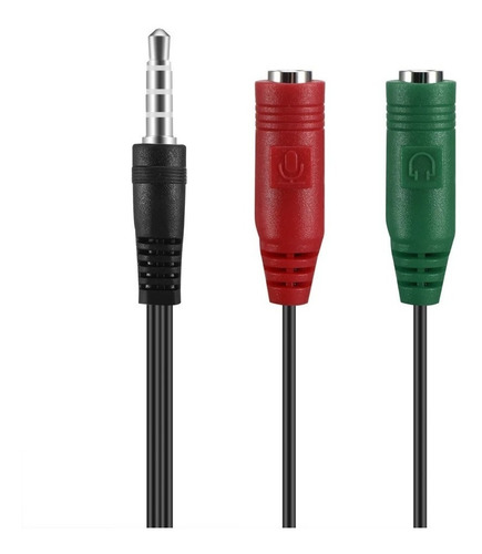 Imagen 6 de 7 de Cable Audio Divisor Triestereo 1 Macho A 2 Hembras 3.5 Mm