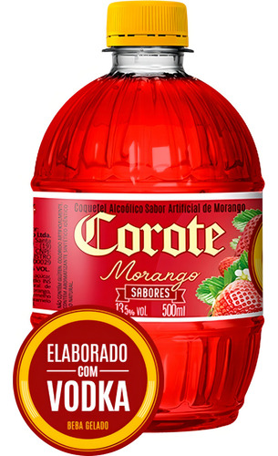 Corote Sabor Morango Coquetel Vodka 500ml Original
