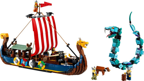 Lego Creator 31132 Barco Vikingo Y Serpiente Midgard