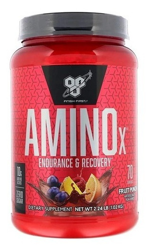 Imagen 3 de 3 de Suplemento en polvo BSN AMINOx aminoácidos sabor fruit punch en pote de 1kg