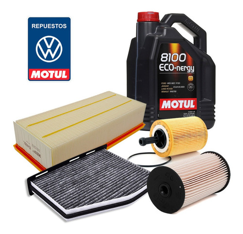 Kit Filtros Passat 2.0 Tdi X4 2008 2009 +aceite 5w30 8100