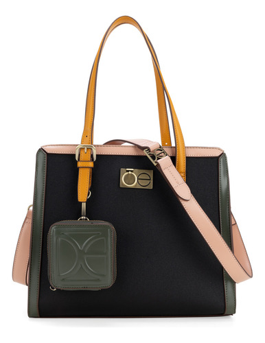 Bolsa Satchel Cloe Calzana I Grande Color Negro
