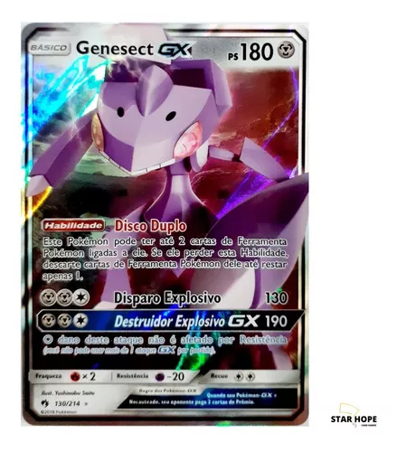 Carta Pokémon Genesect Gx Lendário + Brindes