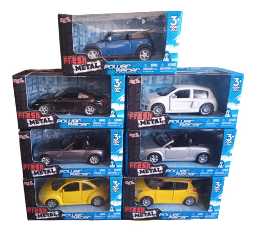 Set - Pack 7 Autos Maisto - Escala 1:36 - Metal