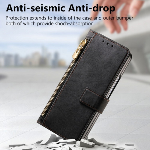 Capa Retro Com Zíper E Estilo Cool Para Samsung