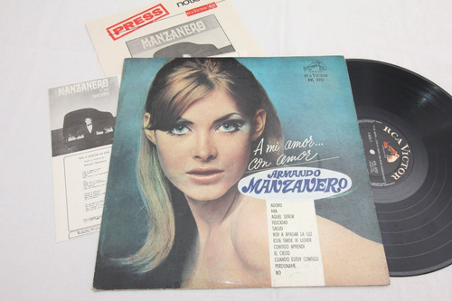 Vinilo Armando Manzanero A Mi Amor Con Amor 1967 Prensa (Usado)