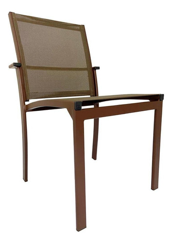 Cadeira Perpétua Sem Braço De Aluminio Piscina Área Externa