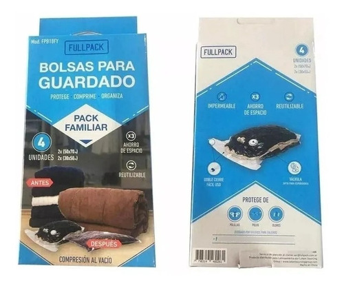 Set 4 Bolsas Para Guardar Ropa Al Vacio Ideal Viajes Valija