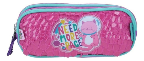 Lapicera Estuche Escolar Happy Girl Chenson Gato Bogui Color Rosa HG64447-P