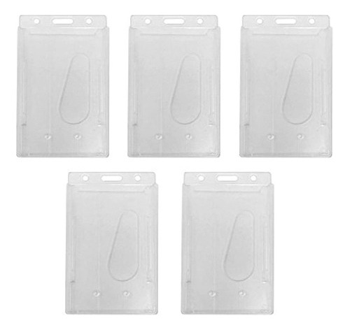 Honbay 5pcs Vertical 2card De Plastico Duro Titular Tarjeta