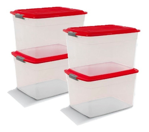 Cajas Plástica Organizadora Colbox 34 Lts. Colombraro 4 Unid