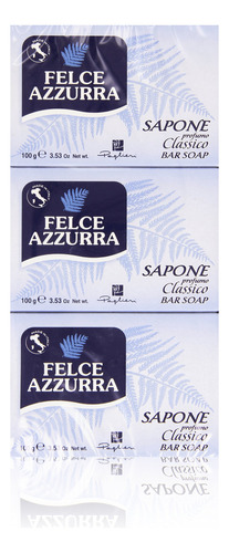 Felce Azzurra - Jabon, Perfume Clasico, 3 X 3.53 oz