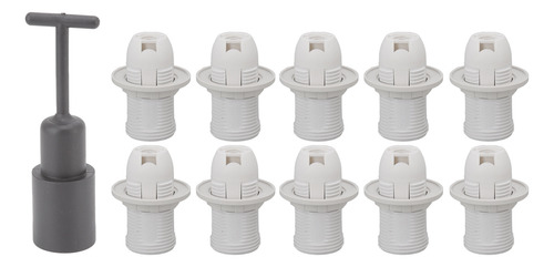 Soporte E14, 10 Unidades, Funda De Abs Resistente A Altas Te
