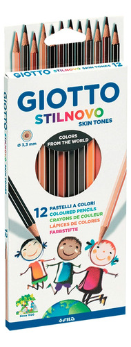  Lápices 12 Colores Giotto Stilnovo Skin Tones (piel)