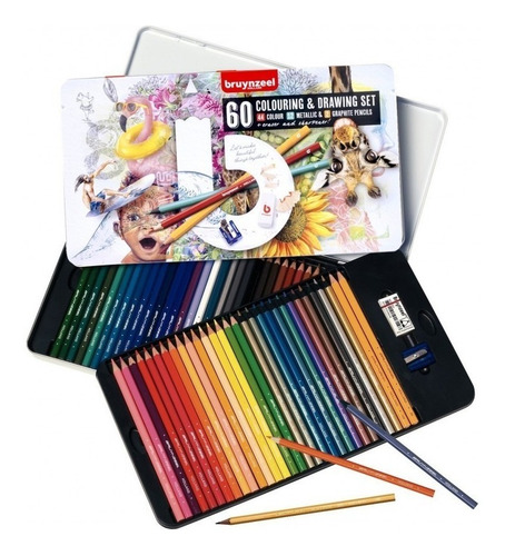 Set 60 Lápices Profesionales Bruynzeel Holanda Barrio Norte
