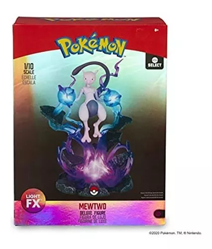 Figura Pokémon Mewtwo Deluxe Com Luzes De Led De 35 Cm