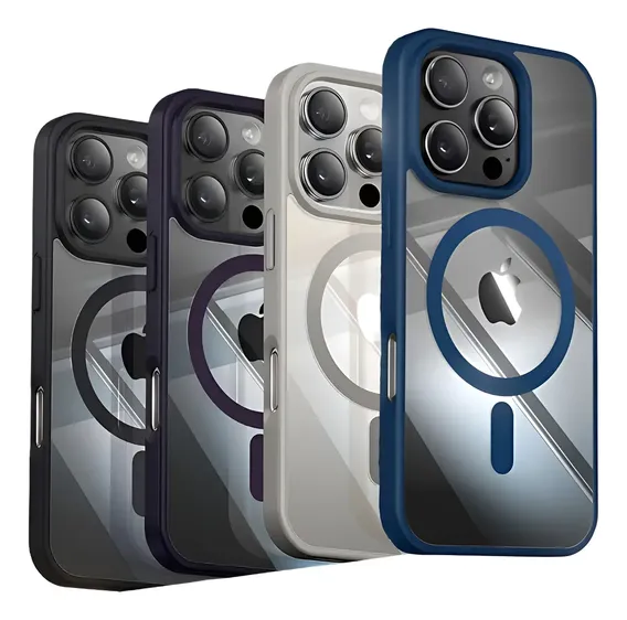 Capinha Case Transparente Magnética Anti Impacto Para iPhone