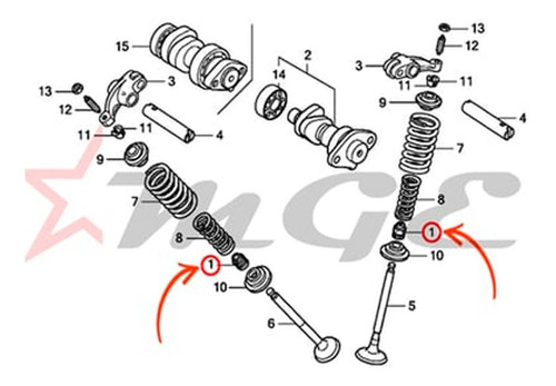 Reten Valvula Honda Crf250 Econo Xr250 Crf 5mm Reemp 681