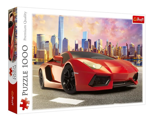Puzzle Trefl Paseo Al Atardecer Auto Rojo 1000 Piezas Febo
