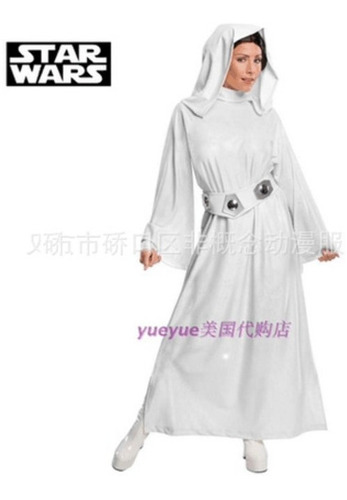 Traje De Cosplay Star Wars Princesa Leia ,vestido Blanco