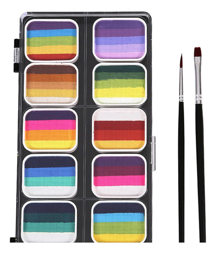 Face Body Paint Kit 12 Pinturas A Base De Agua Para Fiestas